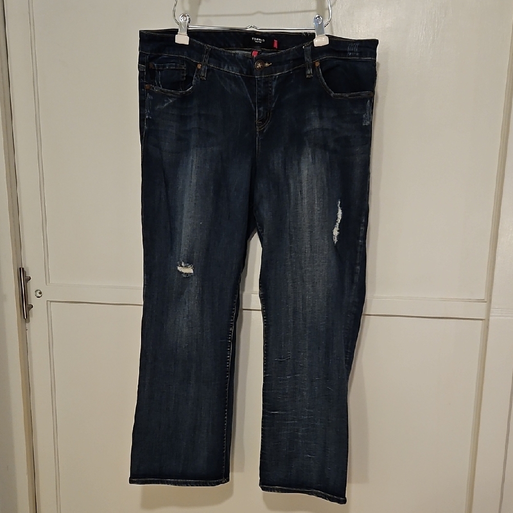 Torrid Dark Blue Distressed Jeans